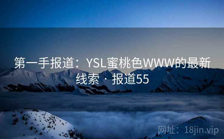 第一手报道：YSL蜜桃色WWW的最新线索 · 报道55  第1张