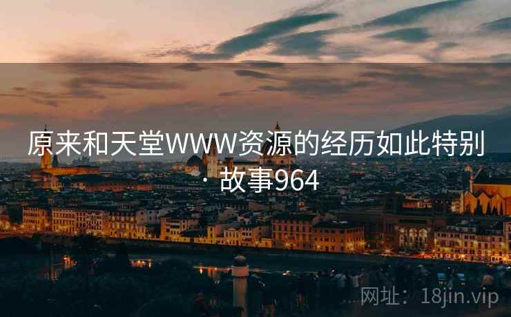 原来和天堂WWW资源的经历如此特别 · 故事964  第2张